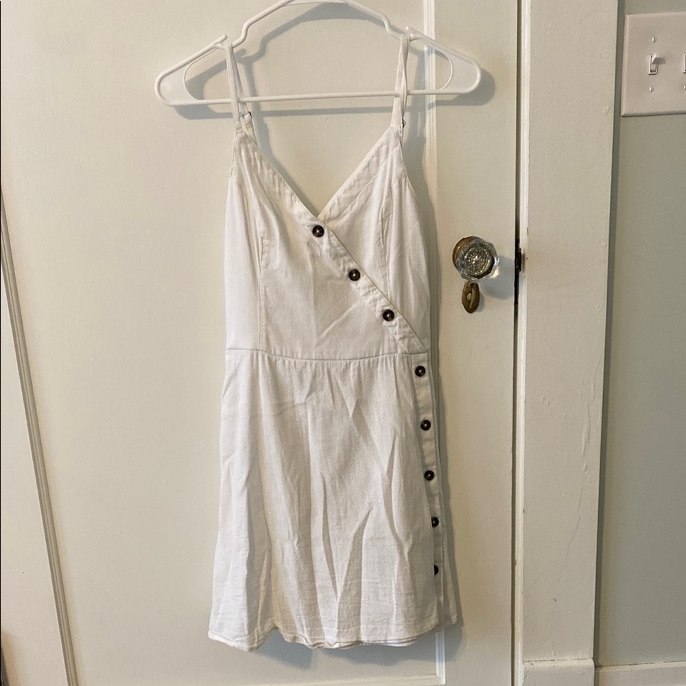 White Button-Down Sundress